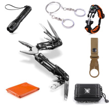 Outdoor camping tools Fire Starter, Professional Tactical Defense Equitment Tool and Home Emergency Survival Kits 7 in 1